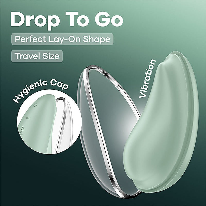 Drop To Go USB Rechargeable Clitoral Stimulator by Satisfyer - Clit Ticklers and Pulsators
