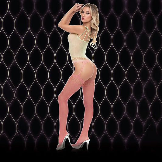 Xgen LAPDANCE Pink Mirage Suspender Bodystocking One Size