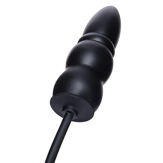 Xgen Size Up Ripple Inflatable Butt Plug Black - Butt Plugs