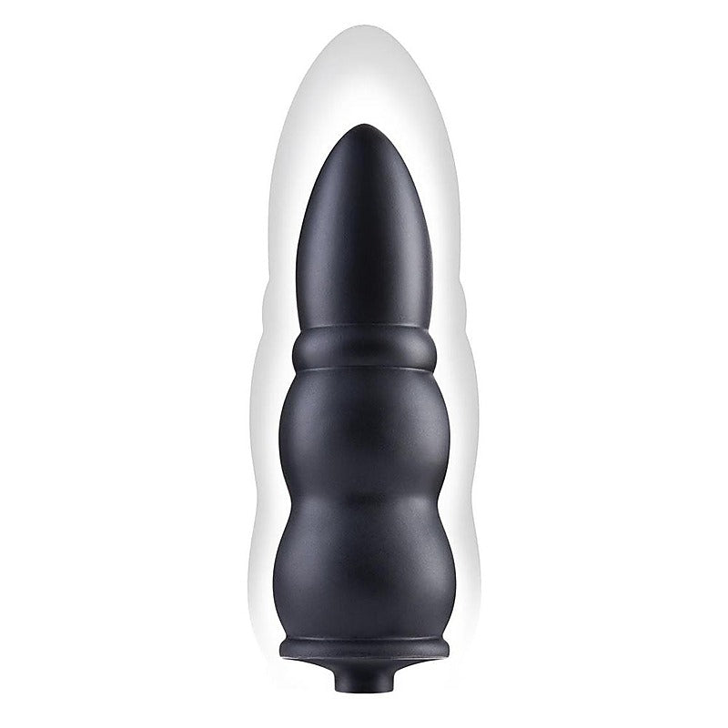 Xgen Size Up Ripple Inflatable Butt Plug Black - Butt Plugs