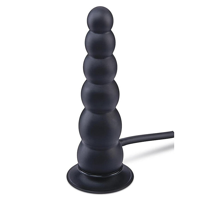 Xgen Size Up Ripple Inflatable Butt Plug Black - Butt Plugs