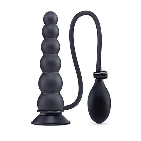 Xgen Size Up Ripple Inflatable Butt Plug Black - Butt Plugs
