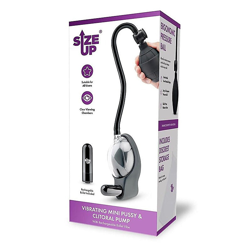 Xgen Size Up Vibrating Mini Pussy & Clitoral Pump - Pussy And Clit Toys
