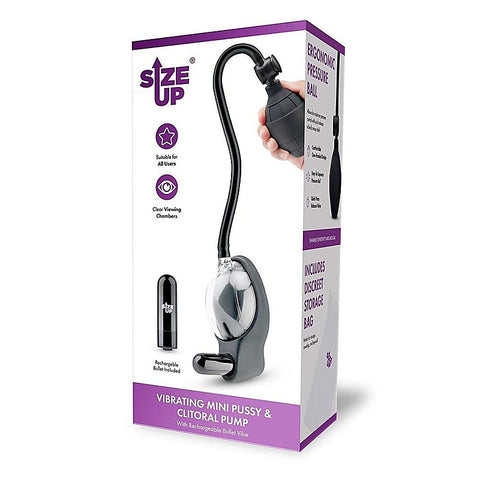 Xgen Size Up Vibrating Mini Pussy & Clitoral Pump - Pussy And Clit Toys