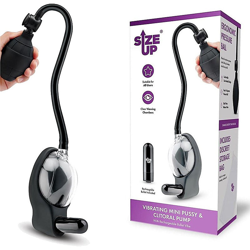 Xgen Size Up Vibrating Mini Pussy & Clitoral Pump - Pussy And Clit Toys