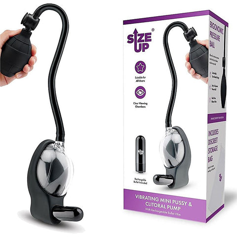 Xgen Size Up Vibrating Mini Pussy & Clitoral Pump - Pussy And Clit Toys