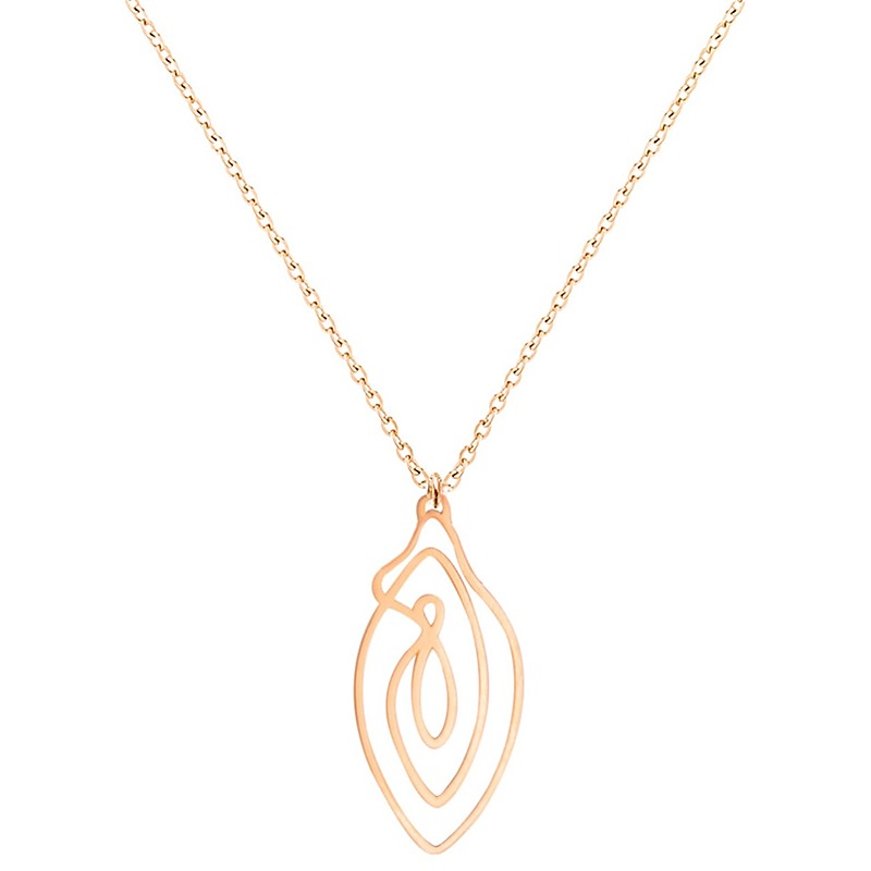 Biird Vulvii Gold Plated Stainless Steel Necklace - Party Gifts and Novelties