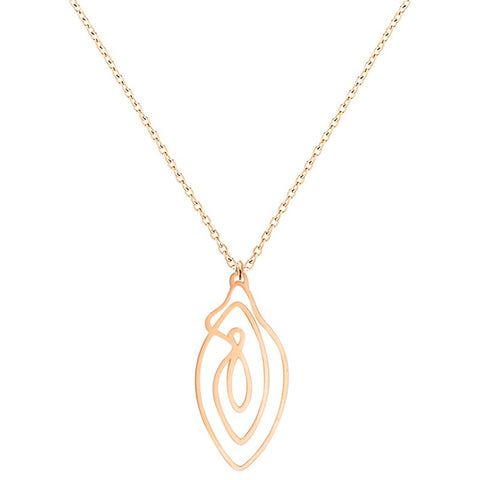 Biird Vulvii Gold Plated Stainless Steel Necklace - Party Gifts and Novelties
