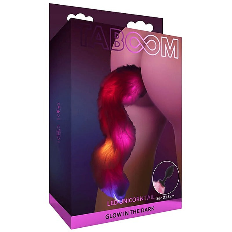 Scala Unicorn Tail and Butt Plug With LED Lights - Butt Plugs