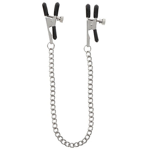 Adjustable Nipple Clamps With Chain by Scala - Nipple and Clit Clamps