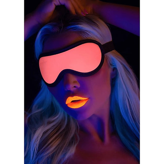 Scala Glow In The Dark Leather Blindfold - Masks And Blindfolds