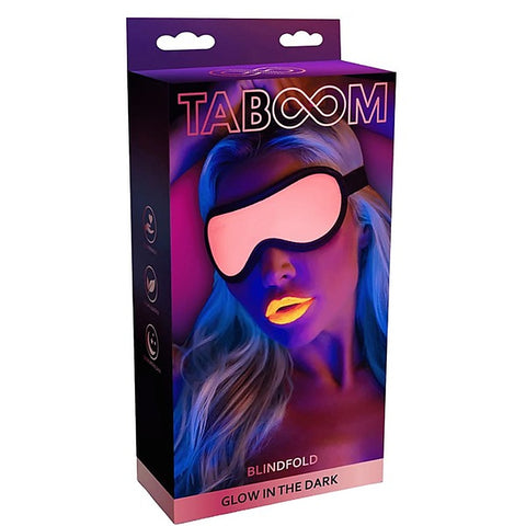 Scala Glow In The Dark Leather Blindfold - Masks And Blindfolds