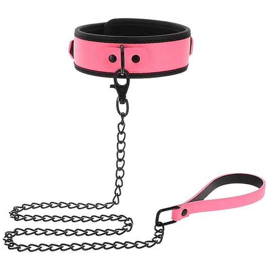 Scala Glow In The Dark Collar and Chain Leash - Collars and Leads