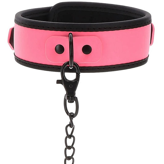 Scala Glow In The Dark Collar and Chain Leash - Collars and Leads