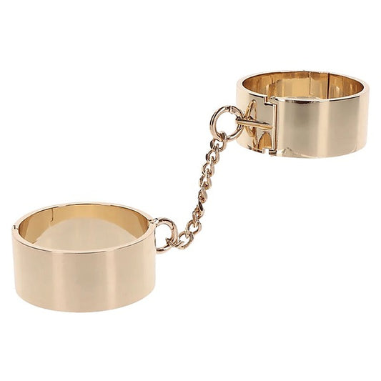 Scala Taboom Gold Metal Slave Wrist Cuffs