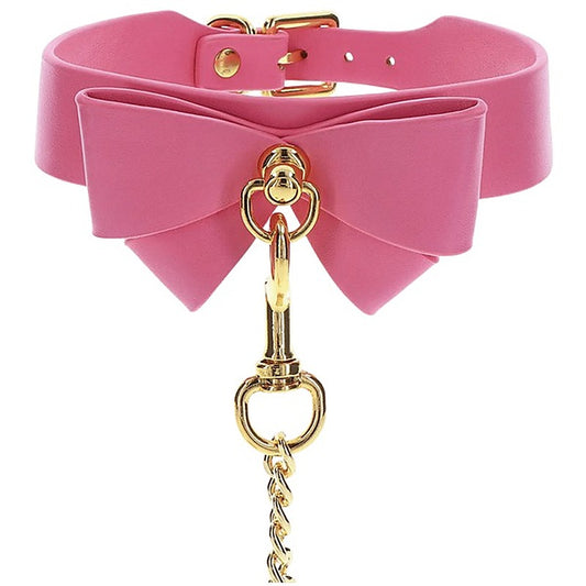 Scala Taboom PU Leather Fetish Collar and Leash - Collars and Leads