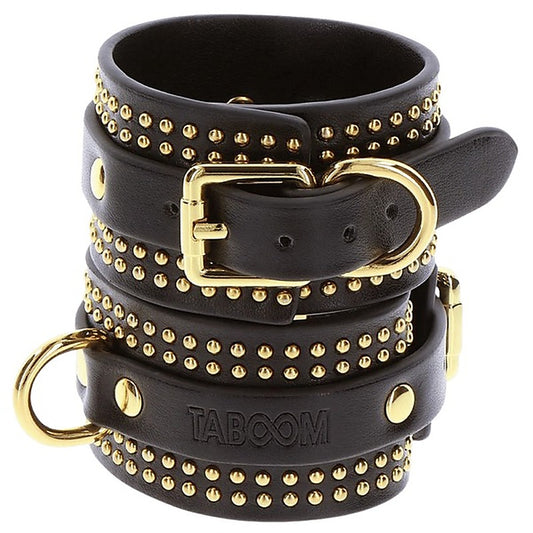 Scala Taboom BDSM Play Studded Wrist Cuffs Set