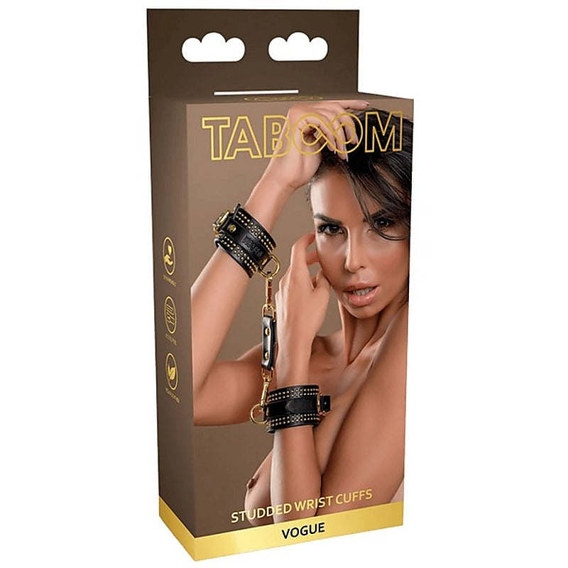 Taboom BDSM Play Studded Wrist Cuffs Set by Scala - Cuffs And Restraints