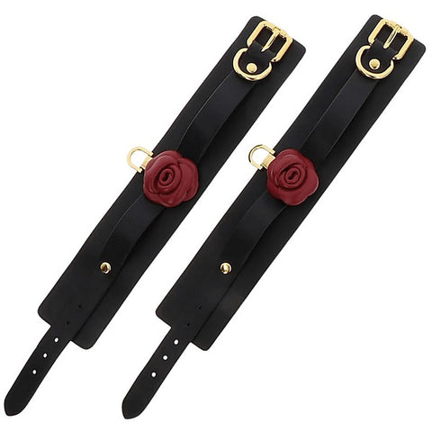 TABOOM Wild Roses Bondage Wrist Cuffs Set by Scala - Cuffs And Restraints