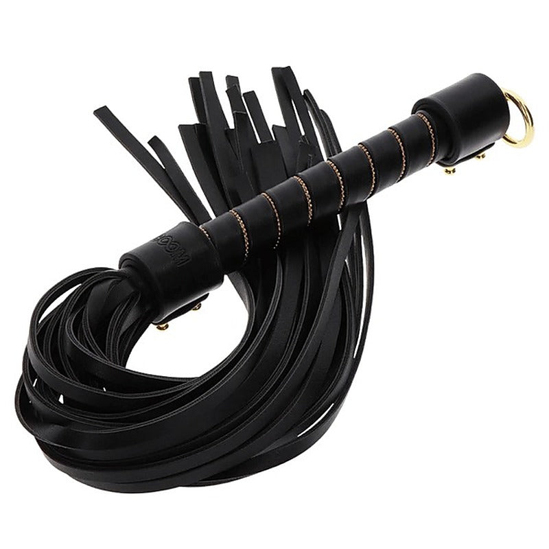 Taboom Vegan PU Leather Studded Whip by Scala - Whips And Crops