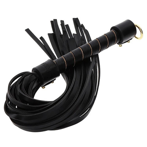 Taboom Vegan PU Leather Studded Whip by Scala - Whips And Crops