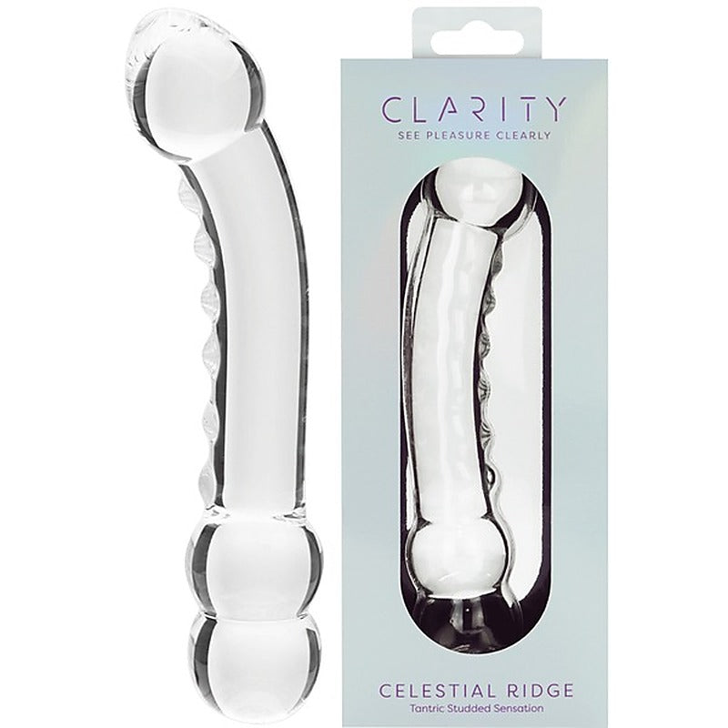 Creative Conceptions Celestial Ridge Double Ender Glass Dong - Glass Sex Toys