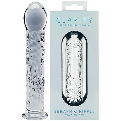 Creative Conceptions Seraphic Ripple Borosilicate Glass Dildo - Glass Sex Toys