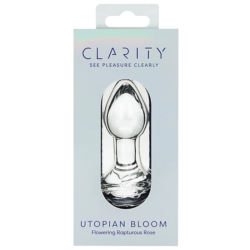 Utopian Bloom Glass Butt Plug by Creative Conceptions - Glass Sex Toys