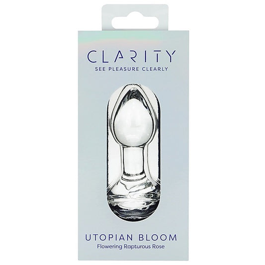 Creative Conceptions Utopian Bloom Glass Butt Plug - Glass Sex Toys