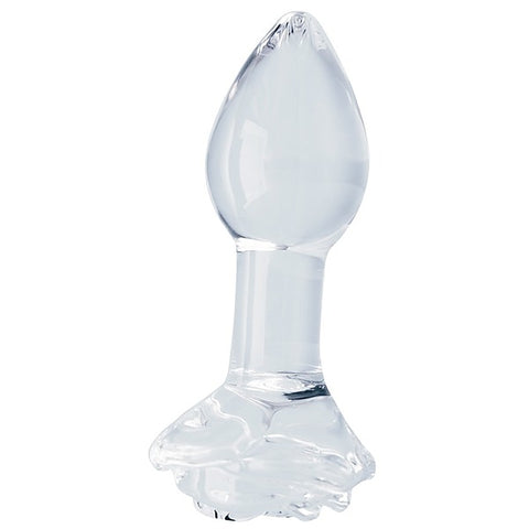 Utopian Bloom Glass Butt Plug by Creative Conceptions - Glass Sex Toys