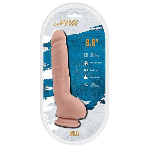 La Viva Willy 9.9 Inch Harness Compatible Realsitic Dildo - Realistic Dildos