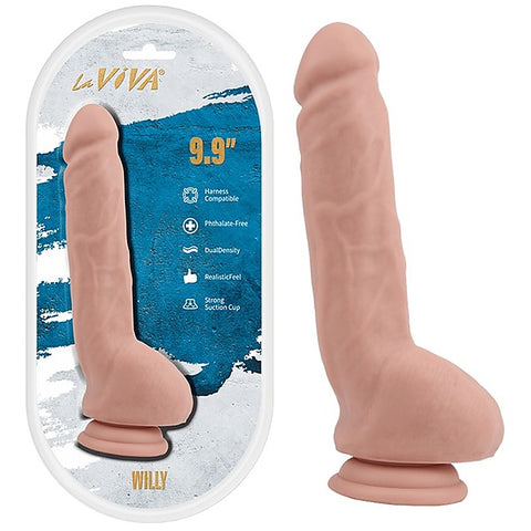La Viva Willy 9.9 Inch Harness Compatible Realsitic Dildo - Realistic Dildos