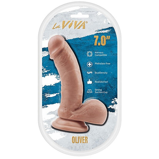 La Viva Oliver 7 Inch Dual Density Realistic Dildo - Realistic Dildos
