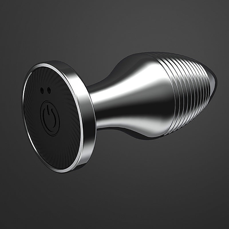 Rechargable Remote Controlled Vibrating Steel Butt Plug - Butt Plugs