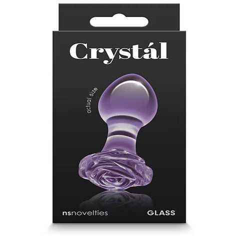 NS Novelties Crystal Rose Glass Anal Plug - Butt Plugs
