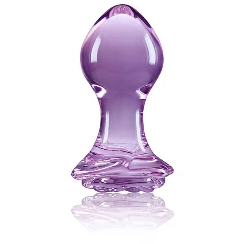 NS Novelties Crystal Rose Glass Anal Plug - Butt Plugs