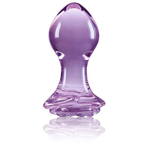 NS Novelties Crystal Rose Glass Anal Plug - Butt Plugs