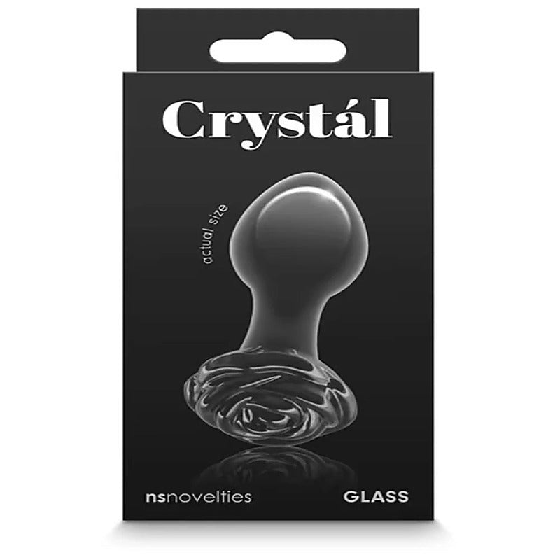NS Novelties Crystal Rose Glass Anal Plug - Butt Plugs