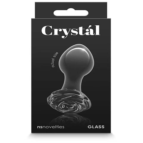 NS Novelties Crystal Rose Glass Anal Plug - Butt Plugs