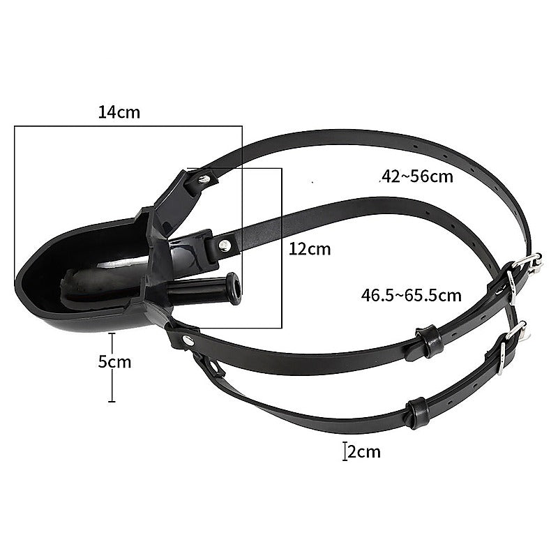 BDStyle Cup Uro Pissotiere BDSM Play Mouth Gag - Bondage Gags and Bits
