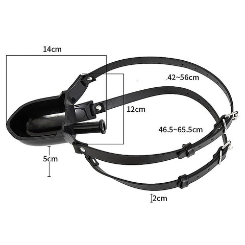 BDStyle Cup Uro Pissotiere BDSM Play Mouth Gag - Bondage Gags and Bits