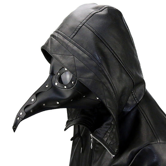 BDStyle Black Plague Doctor Mask Gothic Long Nose Bird Beak - Masks And Blindfolds