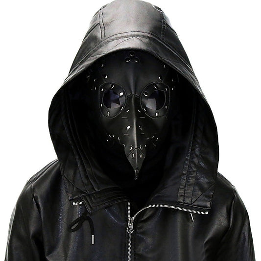 BDStyle Black Plague Doctor Mask Gothic Long Nose Bird Beak - Masks And Blindfolds