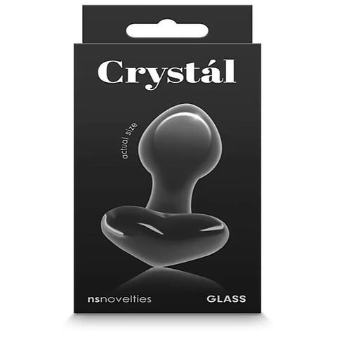 NS Novelties Crystal Heart Shape Glass Butt Plug - Butt Plugs