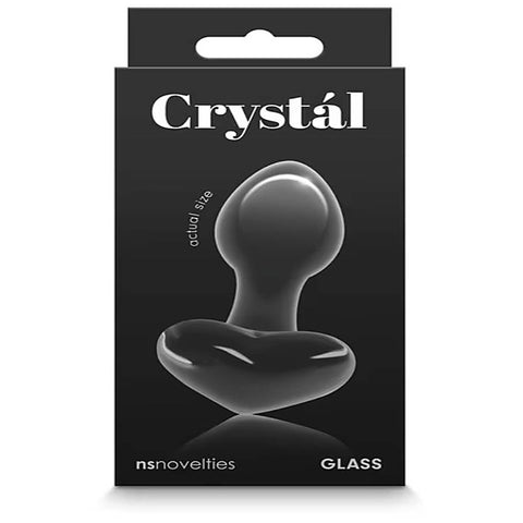 NS Novelties Crystal Heart Shape Glass Butt Plug - Butt Plugs