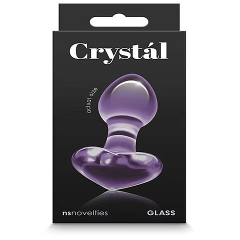 NS Novelties Crystal Heart Shape Glass Butt Plug - Butt Plugs