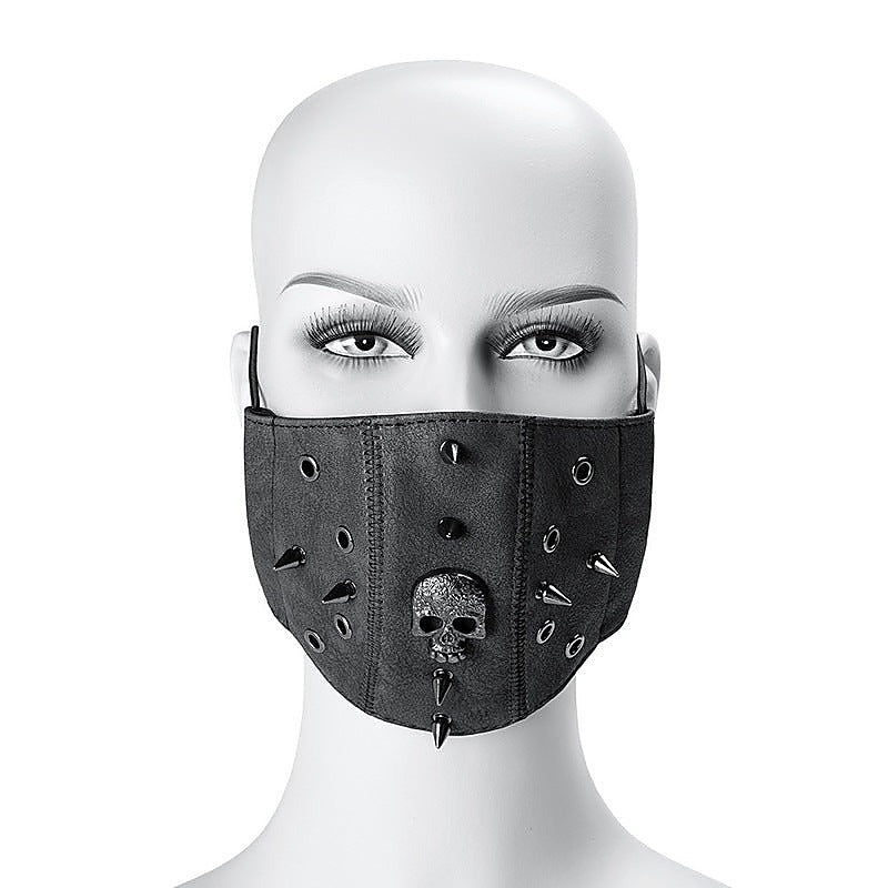 BDStyle Steampunk Skull Rivets Adjustable Mask - Masks And Blindfolds