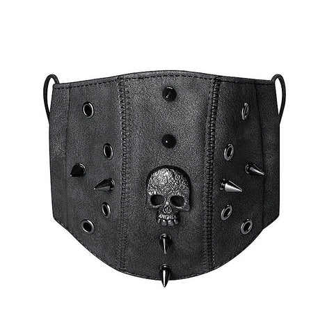BDStyle Steampunk Skull Rivets Adjustable Mask - Masks And Blindfolds
