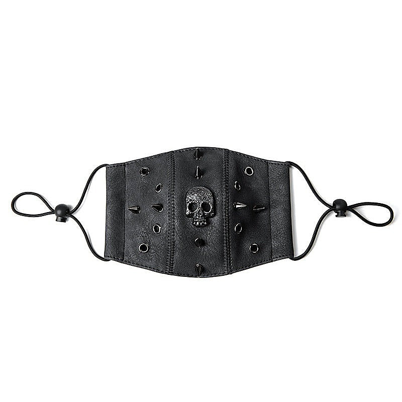BDStyle Steampunk Skull Rivets Adjustable Mask - Masks And Blindfolds