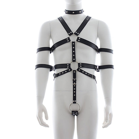 Fetish Full Body Harness With Double Cuffs by BDStyle - His Fetish
